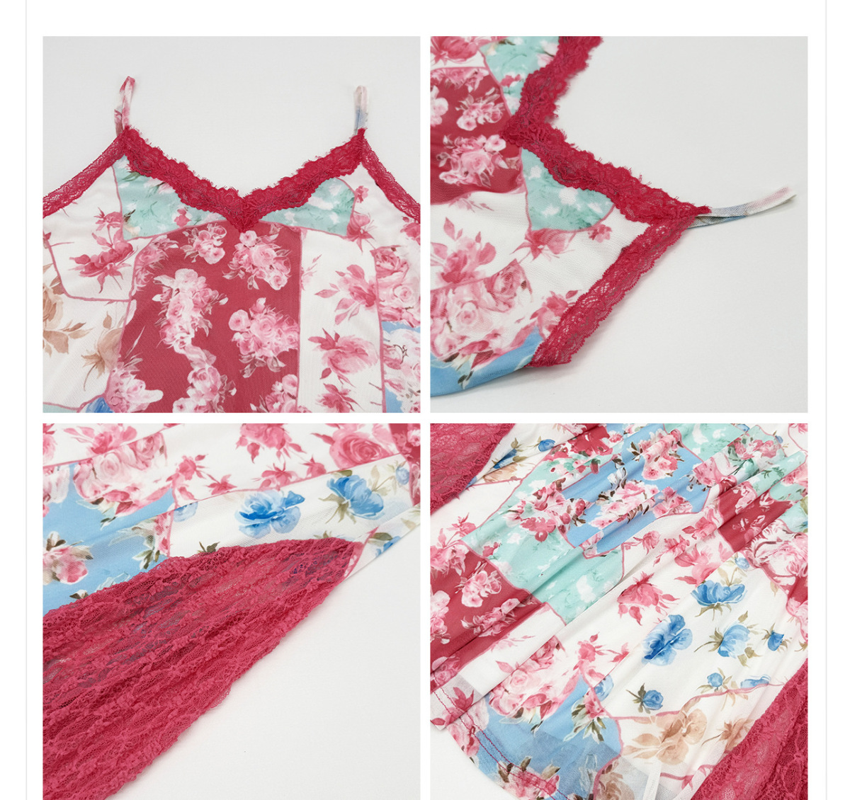 Set áo cardigan ren phối váy hai dây đuôi cá họa tiết hoa — Áo, Váy hai dây, Bộ