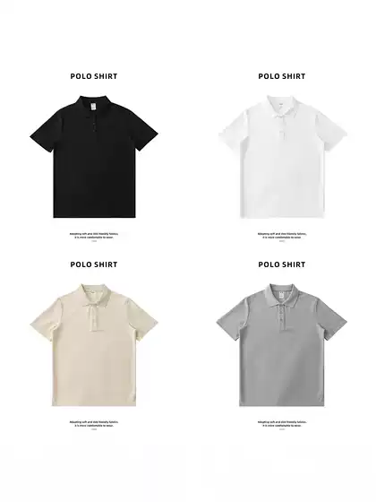 Men's Summer Lightweight 200g Pique Cotton Textured Polo Shirt - Casual, Comfortable, Breathable Short Sleeve with Collar