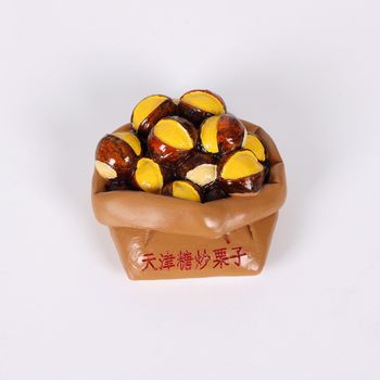 80S Nostalgic Style Breakfast Department Tianjin Northwest Corner Specialty Breakfast 3D Artificial Food Toy Stereo Magnetic Refrigerator Magnet