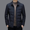 Cross-Border Stable Supply 2025 New Men's down Jacket with Lapel, Winter Business Casual Duck down Coat for Middle-Aged Men