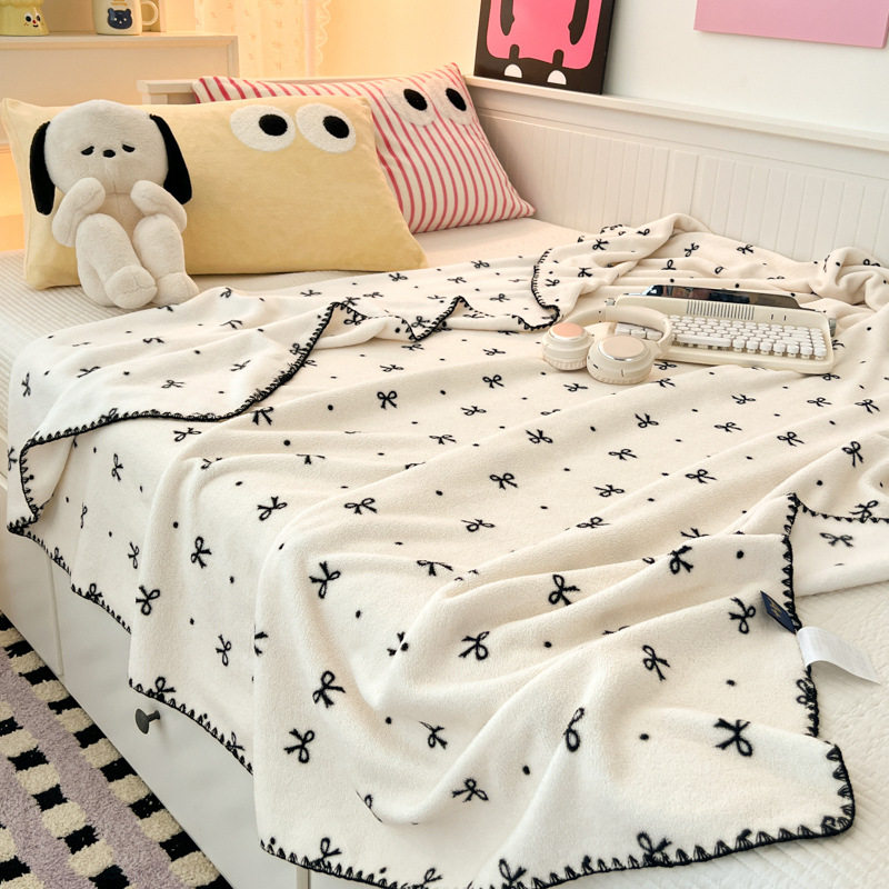 Double-Sided Milk Velvet Blanket Office Sofa Blanket Children's Small Blanket Nap Blanket Cartoon Thickened Shawl Cover Velvet Blanket