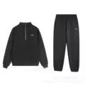 Dark Gray Half-Zip Jogger - Set