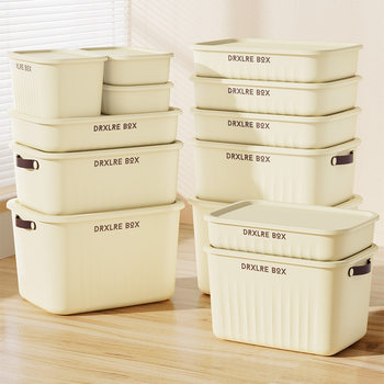 Storage Box with Lid, Sundries, Snacks, Toys Storage Basket, Student Dormitory Clothing, Books, Cosmetics Storage Box