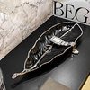 Creative Light Luxury Banana Leaf Ceramic Storage Tray Advanced Home Entrance Jewelry Key Electroplating Storage Tray Wholesale