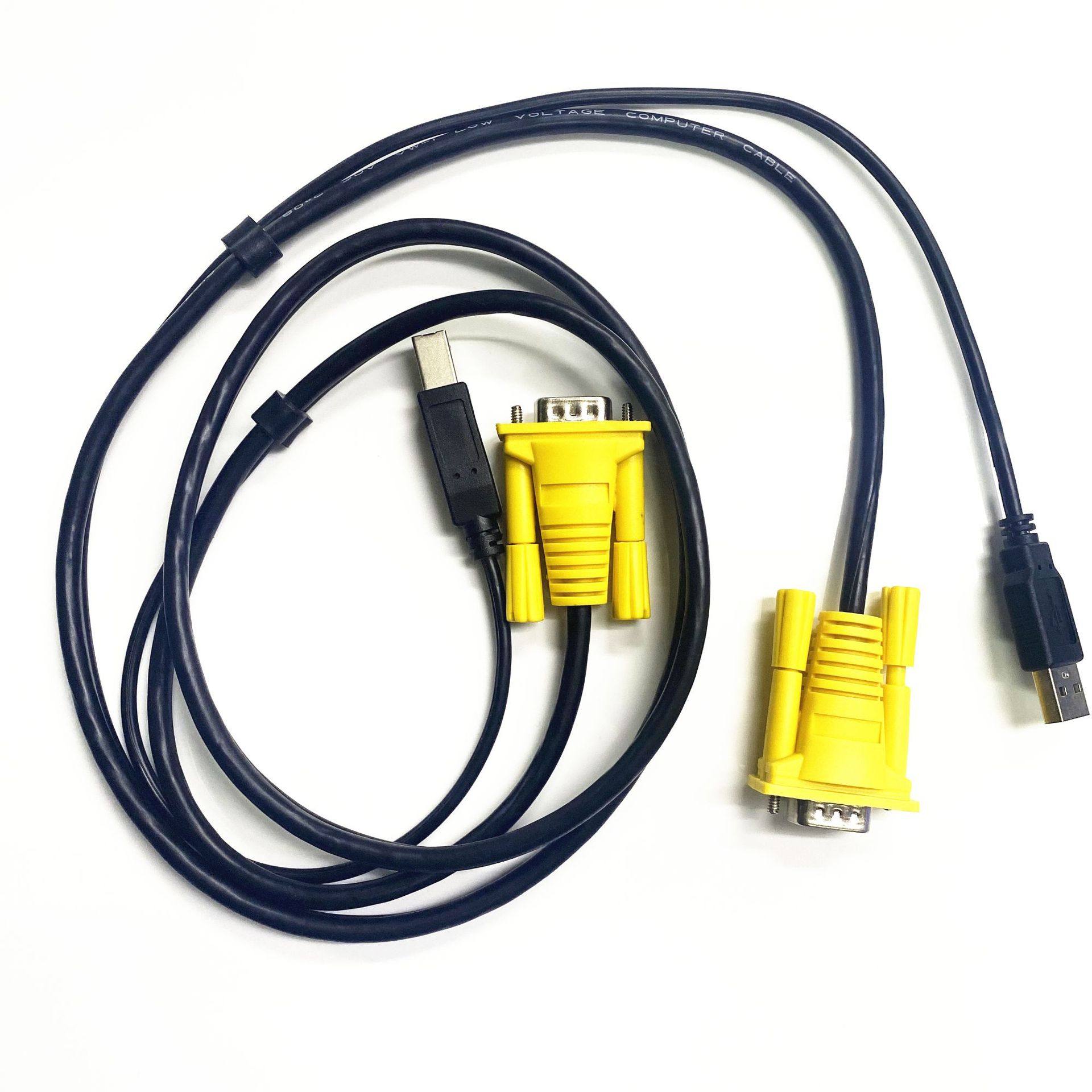 KVM dual-parallel USB printing cable + VGA cable 21UA/41UA usb kvm switch cable 1.5 m