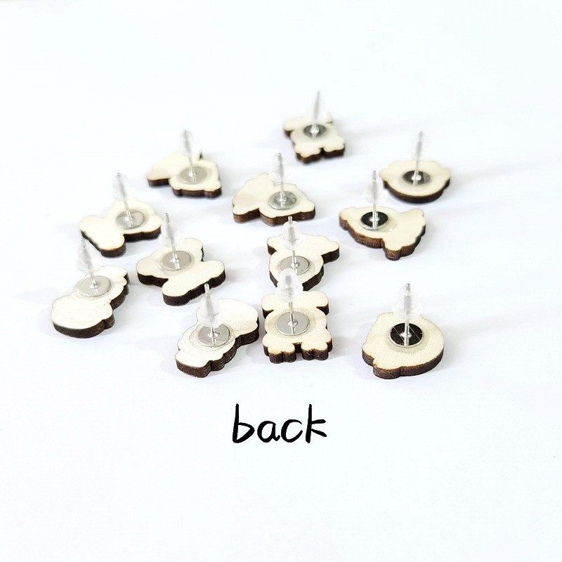 Autumn Orange Pumpkin Coffee Milk Tea Cup Maple Leaf Fox Fur Thread Ball Small Tree Turkey Pine Nut Earrings Jewelry