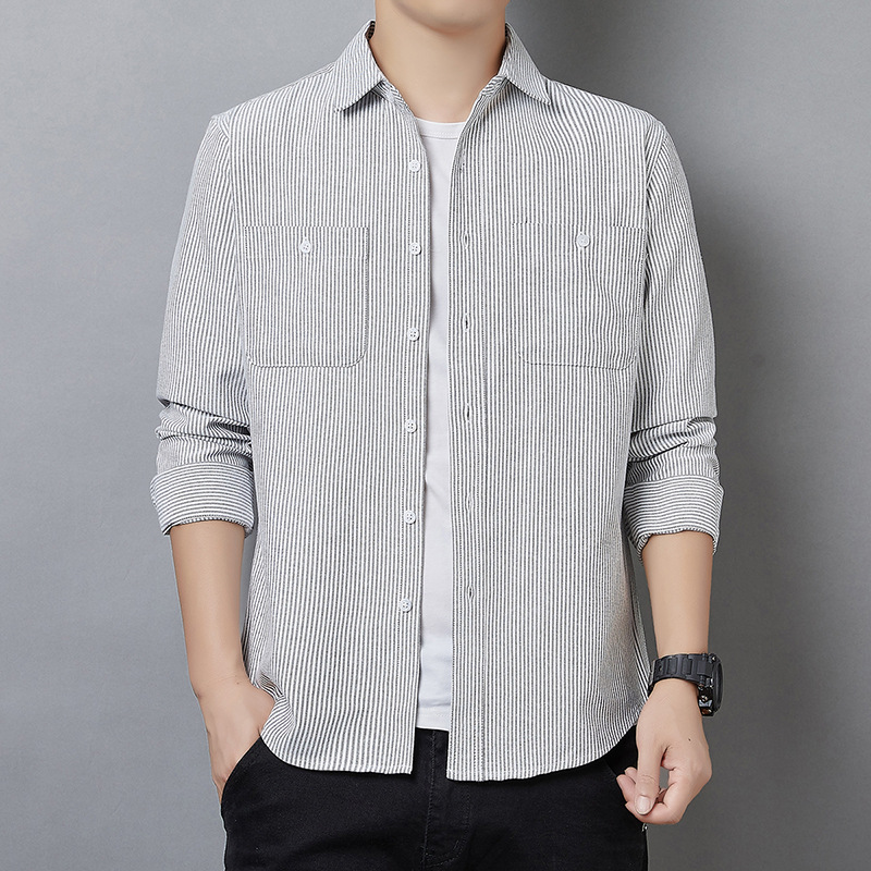 Áo Khoác Nam Chất Liệu Vải Bông Dài Tay Hàng Mùa Xuân Thu Đông