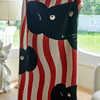 Cartoon French Bulldog Elephant Half-Fleece Knitted Blanket Sofa Throw Blanket Shawl Blanket Picnic Outdoor Ins Style