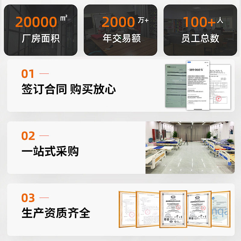 Multi-functional nursing bed in nursing home for the aged care institution Lifting leg back bed Manual nursing lifting reinforced medical bed