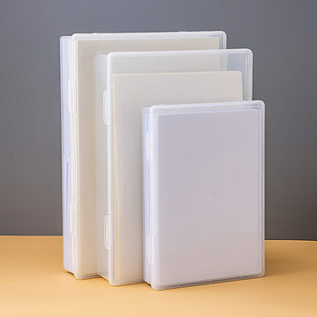 A4 Storage Box Paper Box Printing Paper Transparent A3 Office Art Test Paper Plastic Box Document Box Document Filing Box