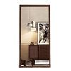 Retro Wooden Full-Length Mirror Floor-To-Ceiling Mirror Non-Deformable Household Removable Fitting Mirror Vertical Dressing Mirror Ins Style