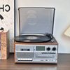 Retro Vinyl Record Player Cd Player Old-Fashioned Tape Player Fmam Radio Desktop Bluetooth Speaker Amazon Export