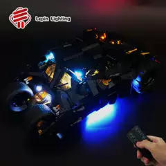 LP building block lighting compatible LEGO DC Batman chariot 76240 Dark Knight building block car LED remote control light