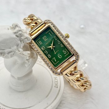 Grealy Cross-Border New Square Diamond Women's Chain Watch Accessible Luxury Digital Dial Bracelet Watch Quartz Watch for Women