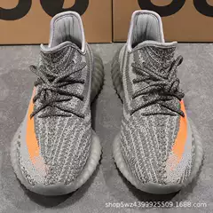 Fashion Coconut Shoes Men's 350 Grey Orange Putian Trendy Soft Bottom Sneakers Women's Shoes Couple Breathable Casual Running Shoes