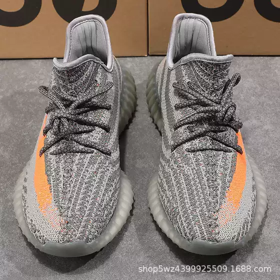 Fashion Coconut Shoes Men's 350 Grey Orange Putian Trendy Soft Bottom Sneakers Women's Shoes Couple Breathable Casual Running Shoes