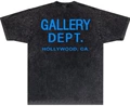 Washed black clothes ga blue letters