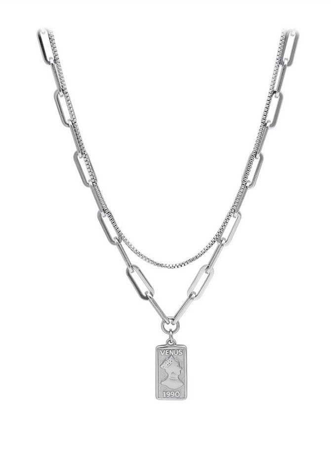 项链男钛钢不掉色简约百搭饰品女毛衣链新款时尚个性爆款嘻哈配饰