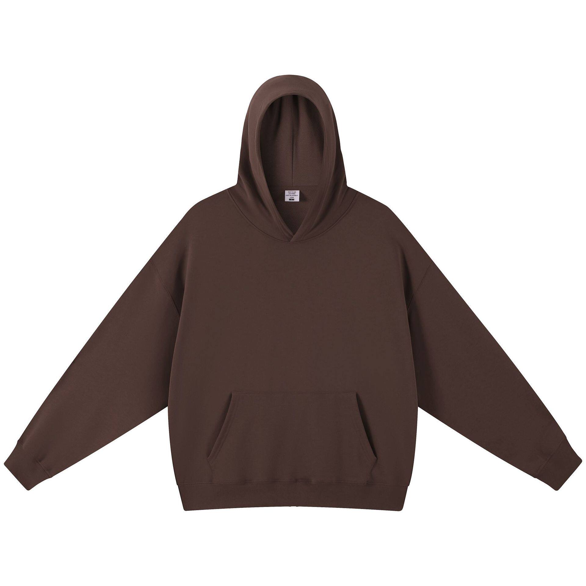 潮牌重磅大毛圈420G纯色连帽卫衣男美式复古宽松休闲简约卫裤上衣