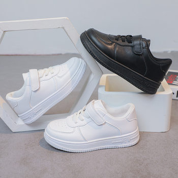 2023 Spring and Autumn New Boys' Lightweight Breathable White Shoes Medium and Large Children's Casual Girls' Non-Slip Soft Soled Sports Shoes