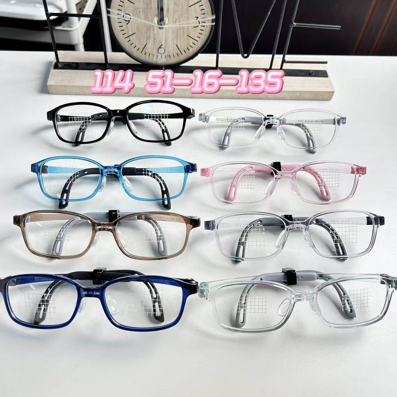 Children's soft silicone glasses frame for men and women students non-slip adjustable temples flexible non-clip face Danyang glasses wholesale