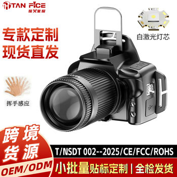 Cross-Border Popular Outdoor Strong Light Headlamp with Long Battery Life, Lithium Battery, Multifunctional Outdoor Mountaineering Head-Mounted Cob Work Light