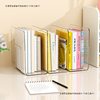 Acrylic Bookend Desktop Plastic Bookend Rack Transparent Bookshelf Baffle Book Clip Bookend Rack Storage Book Display Rack