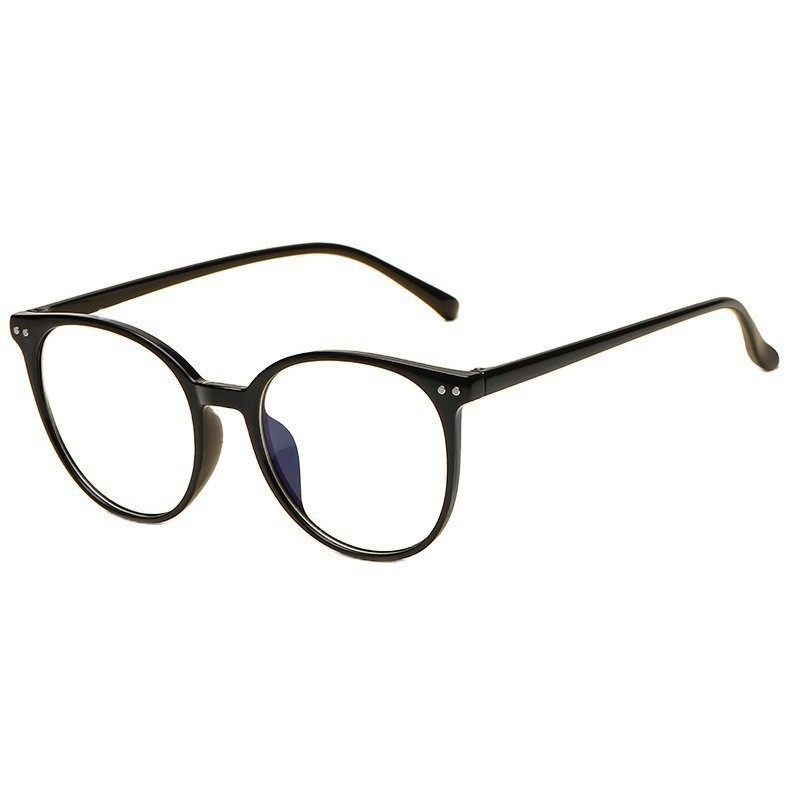 New Round Frame Anti-Radiation and Anti-Blue Light Glasses Optical Frames for Men and Women Trendy Large Frame Myopia Glasses