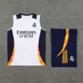 24-25 real madrid training uniform white with sapphire blue
