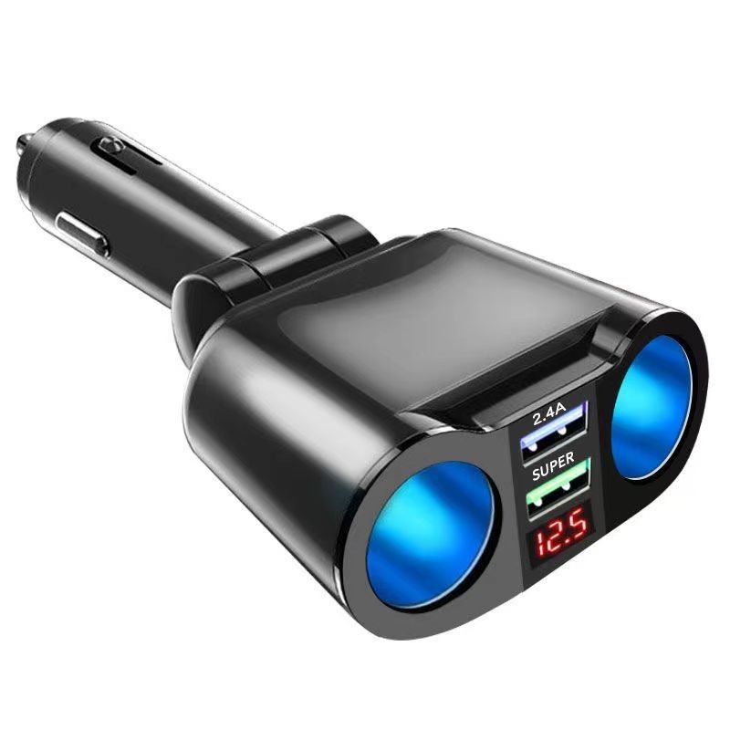 Car charger seat super fast charge one drag two three cigarette lighter conversion plug car multi-function expansion interface