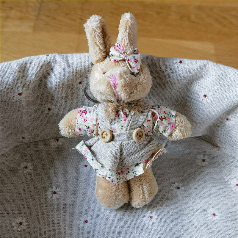 卡通钥匙麻衣小兔子玩偶书包挂件小熊包包挂饰可爱娃娃毛绒玩具