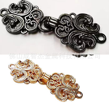 Ruyi Auspicious Han Dynasty Cheongsam Mother-in-law Button Hook Button Buckle Chinoiserie Ancient Style Pattern Jacket Outwear Coat Windbreaker Button