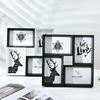 Creative Photo Frame Set of Four, 6inch Pieces, for Tabletop or Wall Hanging, Four-Grid Combination, Interlocking Photo Wall, American Style 4-Frame Set