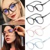 Cross-border hot selling new Korean fashion glasses frame personalized anti-blue light mirror transparent jelly color vintage frame glasses