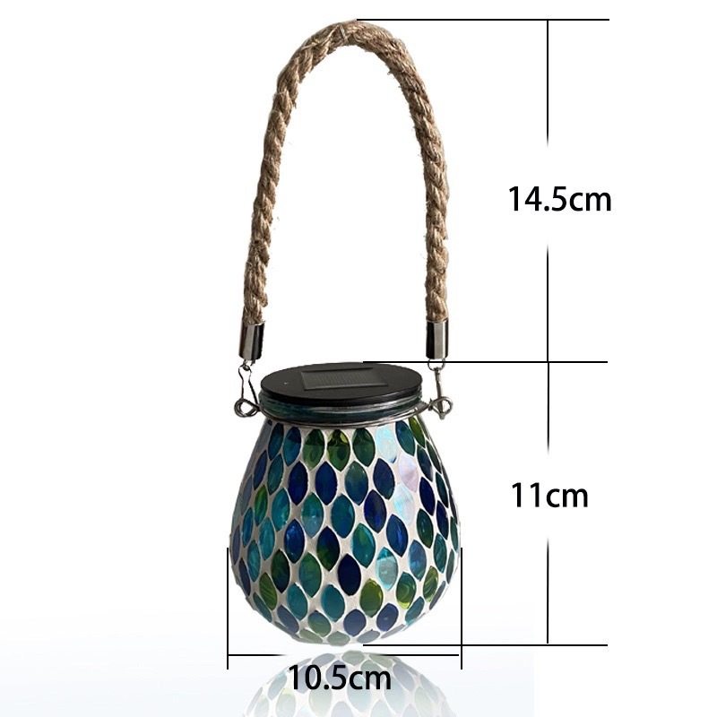 Solar mosaic lamp projection garden decorative atmosphere lamp portable lamp table lamp outdoor lamp night light