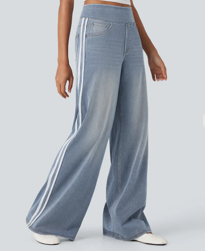 Womens High Waisted Loose Fit Straight Leg Jeans Fashionable Flattering Comfortable Autumn Winter Collection