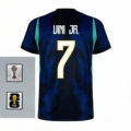 Brazil away jersey #7 with captain's armband
