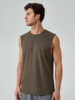 Men's Yoga Sports Vest Wide Shoulder Modal Cool Breathable Loose Waistcoat Sleeveless Fitness Top 51118