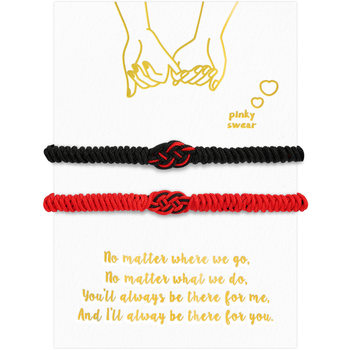Red Rope Handmade Woven This Year Couple's Best Friend Black and Red String Mix and Match Unlimited Love Auspicious Bracelet Couple Bracelet