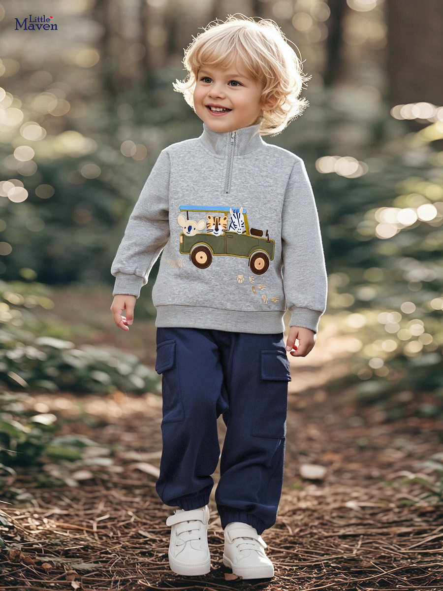 Source Factory Children's Clothing, Autumn Boys' Hoodie, Cartoon Kids' Top