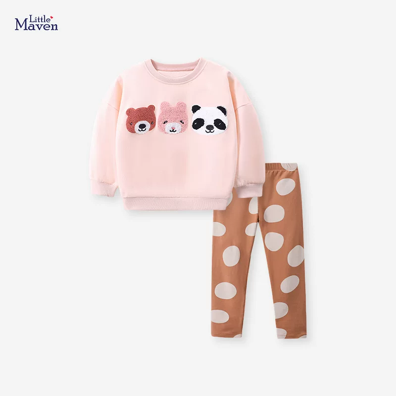 Custom-made Long-sleeve Girls' Hoodie Set, Autumn Kids' Outfit