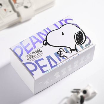 Authentic Snoopy Snoopy Watch Special Paper Cuboid Upper and Lower Sky Cover Graffiti Gift Box with Sponge