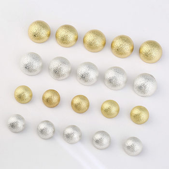 Retro Arch-Shaped Semicircle Mushroom Button Shirt Coat Outwear Hand-Sewn Buttons Shoes and Hats Decorative Metal Buttons Wholesale