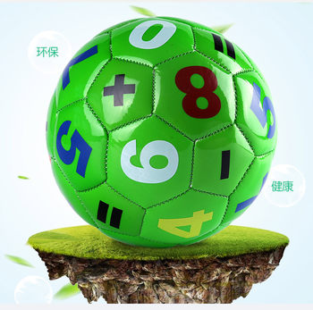 Factory sales No. 2 digital football children's toys English letters football parent-child toys environmental protection kindergarten football
