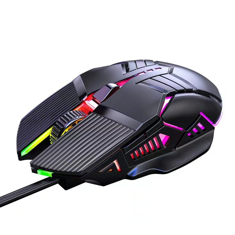 Cross-Border E-Commerce Spot Wholesale Wired Mouse 6D Luminous E-Sports Game Silent Colorful Glare Office Mouse