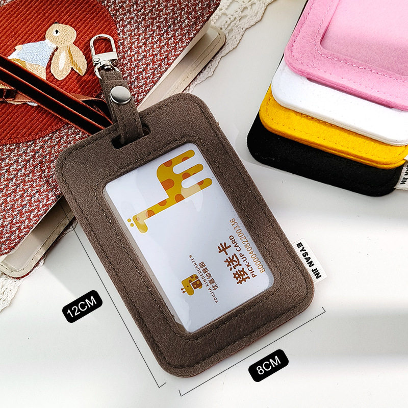 New felt card set work permit employee work card set card set factory card card card bag with lanyard direct wholesale