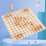 Детская настольная игра с логическим мышлением для двух игроков, шахматная головоломка, пошаговые боевые шахматы, деревянная игрушка оптом