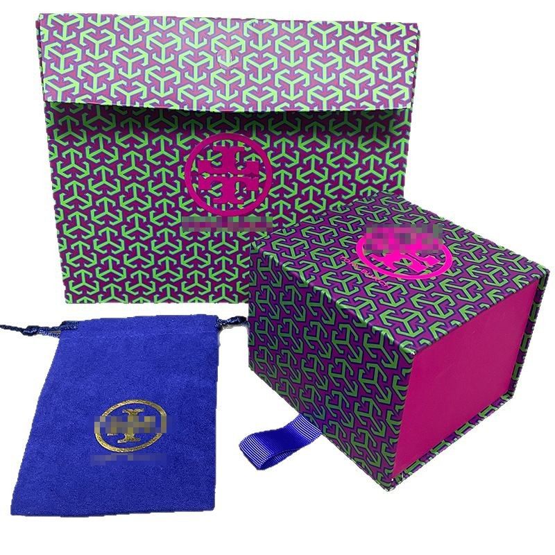 European and American Fashion Jewelry Packaging Box Ring Bracelet Jewelry Box Tb Gift Box Storage Necklace Dust Bag Universal Set