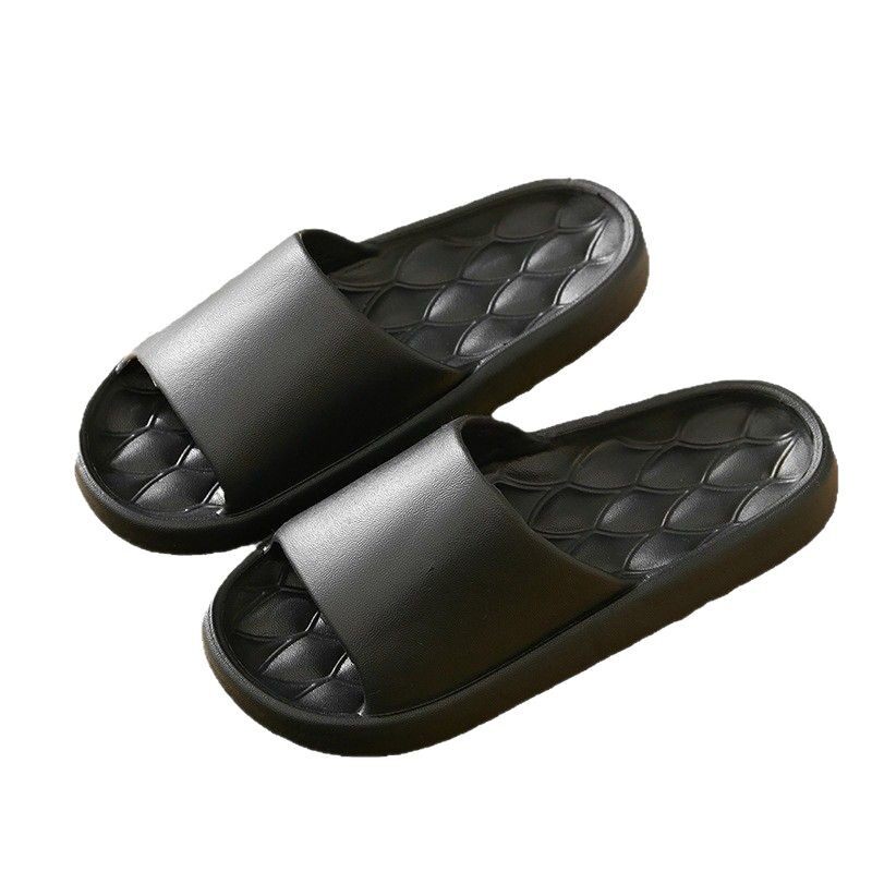 Factory wholesale on behalf of hair step excrement feeling slippers women's summer household quick-drying non-slip bathroom bath sandals thick bottom men's