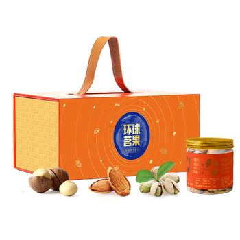 Half Mu Good Field Half Mu Sichuan Global Tea Fruit Nut Gift Box Pistachio Bigroot Fruit Almond Hawaiian Fruit Gift